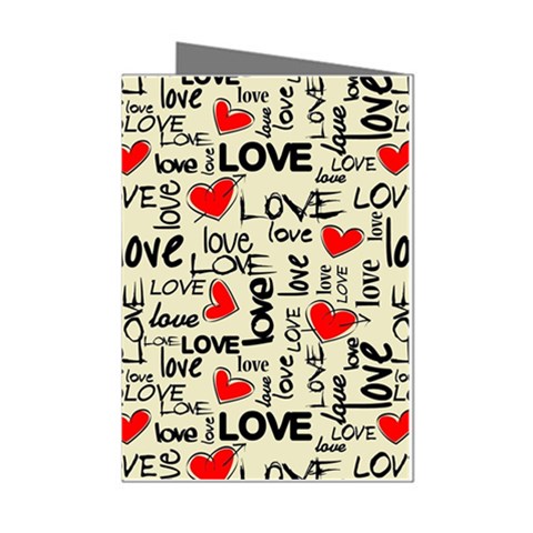 Love Abstract Background Love Textures Mini Greeting Cards (Pkg of 8) from ArtsNow.com Left