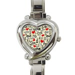 Love Abstract Background Love Textures Heart Italian Charm Watch