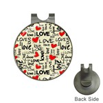 Love Abstract Background Love Textures Hat Clips with Golf Markers