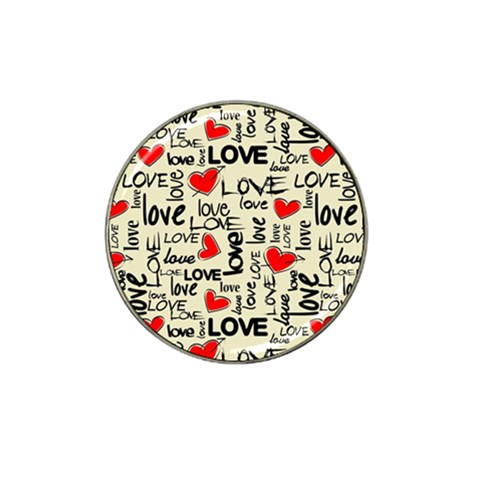 Love Abstract Background Love Textures Hat Clip Ball Marker from ArtsNow.com Front