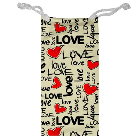 Love Abstract Background Love Textures Jewelry Bag from ArtsNow.com Front