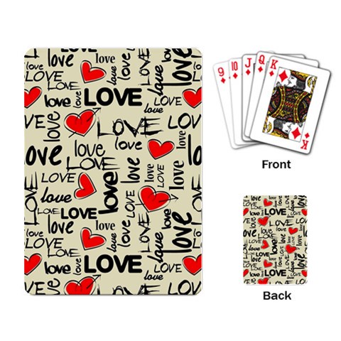 Love Abstract Background Love Textures Playing Cards Single Design (Rectangle) from ArtsNow.com Back