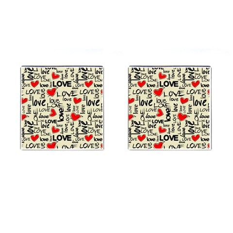 Love Abstract Background Love Textures Cufflinks (Square) from ArtsNow.com Front(Pair)