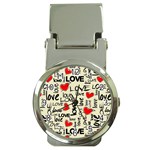 Love Abstract Background Love Textures Money Clip Watches