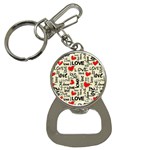 Love Abstract Background Love Textures Bottle Opener Key Chain