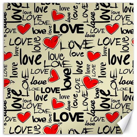 Love Abstract Background Love Textures Canvas 12  x 12  from ArtsNow.com 11.4 x11.56  Canvas - 1