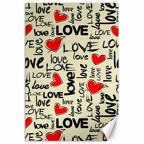 Love Abstract Background Love Textures Canvas 20  x 30  from ArtsNow.com 19.62 x28.9  Canvas - 1