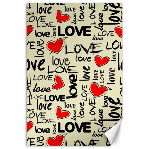 Love Abstract Background Love Textures Canvas 24  x 36  from ArtsNow.com 23.35 x34.74  Canvas - 1