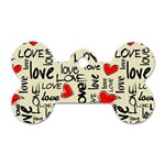 Love Abstract Background Love Textures Dog Tag Bone (Two Sides)