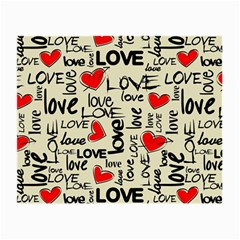 Love Abstract Background Love Textures Small Glasses Cloth (2 Sides) from ArtsNow.com Front