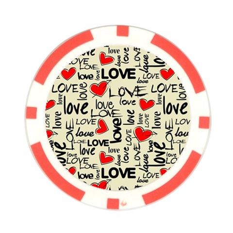 Love Abstract Background Love Textures Poker Chip Card Guard from ArtsNow.com Front