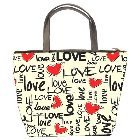 Love Abstract Background Love Textures Bucket Bag from ArtsNow.com Back