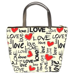 Love Abstract Background Love Textures Bucket Bag from ArtsNow.com Back