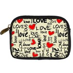 Love Abstract Background Love Textures Digital Camera Leather Case