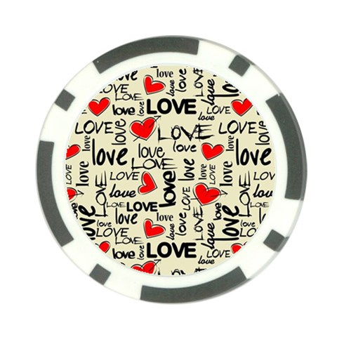 Love Abstract Background Love Textures Poker Chip Card Guard (10 pack) from ArtsNow.com Front