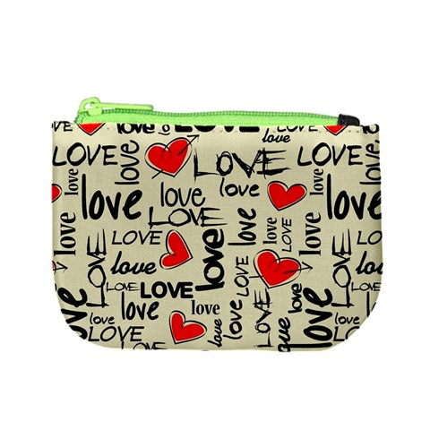 Love Abstract Background Love Textures Mini Coin Purse from ArtsNow.com Front