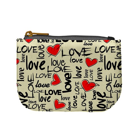 Love Abstract Background Love Textures Mini Coin Purse from ArtsNow.com Front