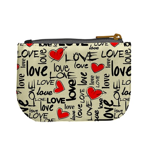 Love Abstract Background Love Textures Mini Coin Purse from ArtsNow.com Back