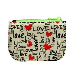 Love Abstract Background Love Textures Mini Coin Purse from ArtsNow.com Back