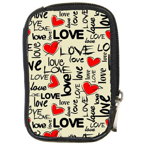 Love Abstract Background Love Textures Compact Camera Leather Case from ArtsNow.com Front