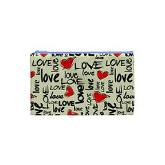 Love Abstract Background Love Textures Cosmetic Bag (Small) from ArtsNow.com Front