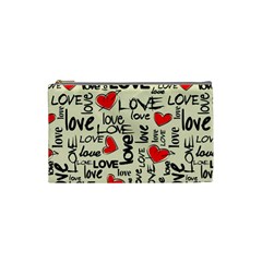 Love Abstract Background Love Textures Cosmetic Bag (Small) from ArtsNow.com Front