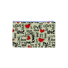 Love Abstract Background Love Textures Cosmetic Bag (Small) from ArtsNow.com Back