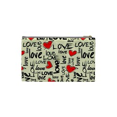 Love Abstract Background Love Textures Cosmetic Bag (Small) from ArtsNow.com Back