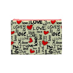 Love Abstract Background Love Textures Cosmetic Bag (Medium) from ArtsNow.com Front