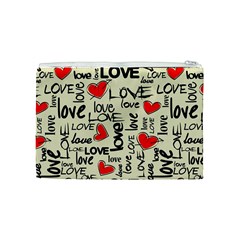 Love Abstract Background Love Textures Cosmetic Bag (Medium) from ArtsNow.com Back