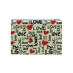 Love Abstract Background Love Textures Cosmetic Bag (Medium) from ArtsNow.com Back