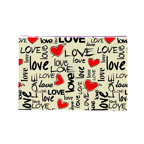 Love Abstract Background Love Textures Cosmetic Bag (Large) from ArtsNow.com Front