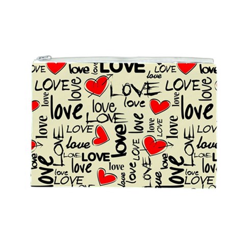 Love Abstract Background Love Textures Cosmetic Bag (Large) from ArtsNow.com Front