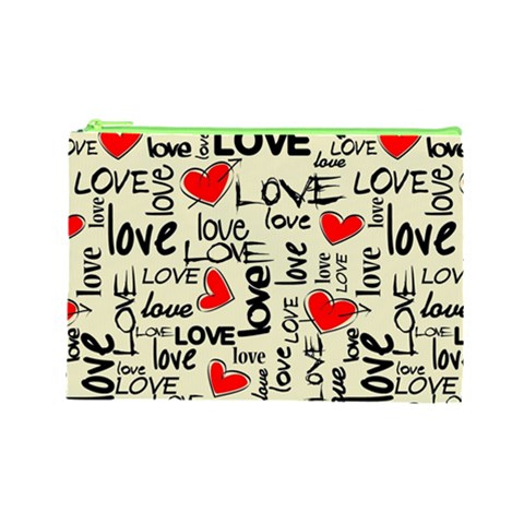 Love Abstract Background Love Textures Cosmetic Bag (Large) from ArtsNow.com Front