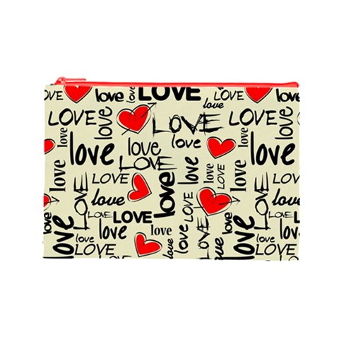 Love Abstract Background Love Textures Cosmetic Bag (Large) from ArtsNow.com Front