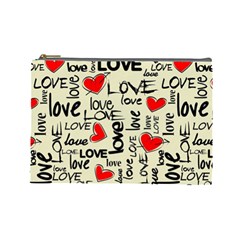 Love Abstract Background Love Textures Cosmetic Bag (Large) from ArtsNow.com Front