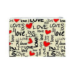 Love Abstract Background Love Textures Cosmetic Bag (Large) from ArtsNow.com Back