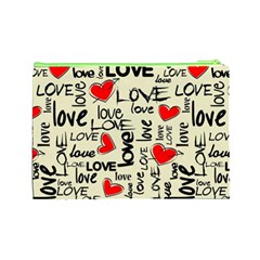 Love Abstract Background Love Textures Cosmetic Bag (Large) from ArtsNow.com Back