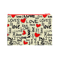 Love Abstract Background Love Textures Cosmetic Bag (Large) from ArtsNow.com Back