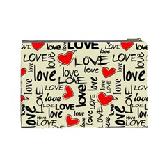 Love Abstract Background Love Textures Cosmetic Bag (Large) from ArtsNow.com Back