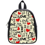 Love Abstract Background Love Textures School Bag (Small)