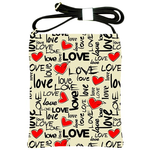 Love Abstract Background Love Textures Shoulder Sling Bag from ArtsNow.com Front