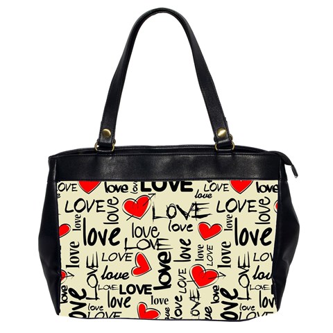 Love Abstract Background Love Textures Oversize Office Handbag (2 Sides) from ArtsNow.com Front