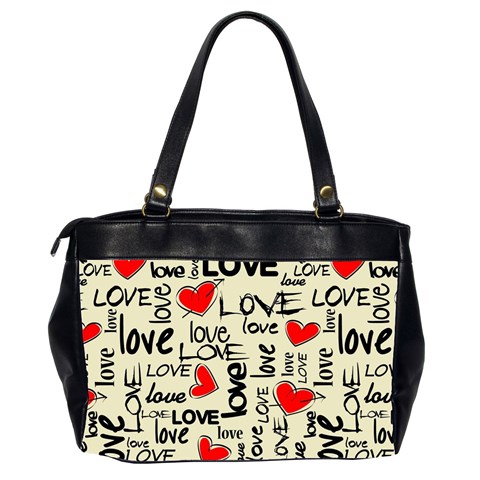 Love Abstract Background Love Textures Oversize Office Handbag (2 Sides) from ArtsNow.com Back