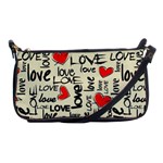 Love Abstract Background Love Textures Shoulder Clutch Bag