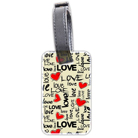 Love Abstract Background Love Textures Luggage Tag (two sides) from ArtsNow.com Front