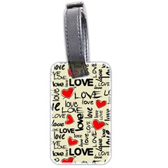 Love Abstract Background Love Textures Luggage Tag (two sides) from ArtsNow.com Front