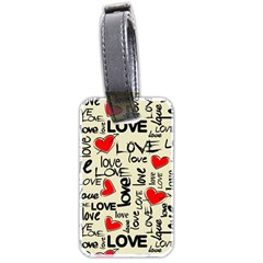 Love Abstract Background Love Textures Luggage Tag (two sides) from ArtsNow.com Back