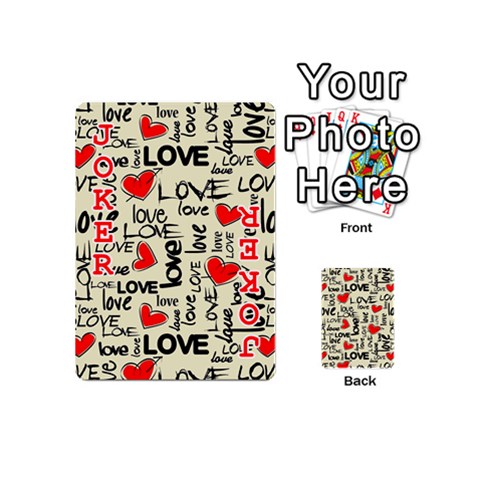 Love Abstract Background Love Textures Playing Cards 54 Designs (Mini) from ArtsNow.com Front - Joker2