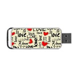 Love Abstract Background Love Textures Portable USB Flash (One Side)